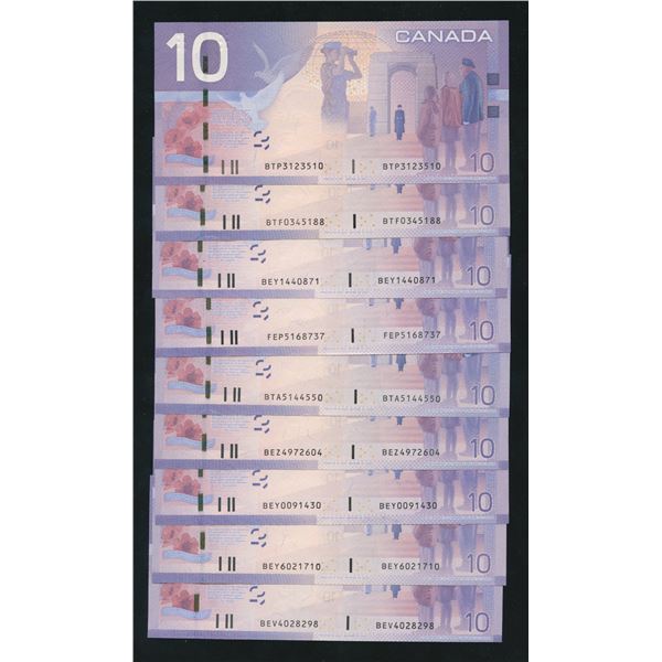 Bank of Canada $10, 2005 - Lot of 20