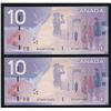 Image 1 : Bank of Canada $10, 2007 - Radar - Repeater lot