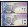 Image 2 : Bank of Canada $10, 2007 - Radar - Repeater lot