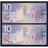 Image 1 : Bank of Canada $10, 2008 - Radar - Repeater lot