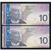 Image 2 : Bank of Canada $10, 2008 - Radar - Repeater lot