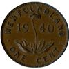 Image 2 : 1940 Newfoundland One Cent - Re-Engraved 1940