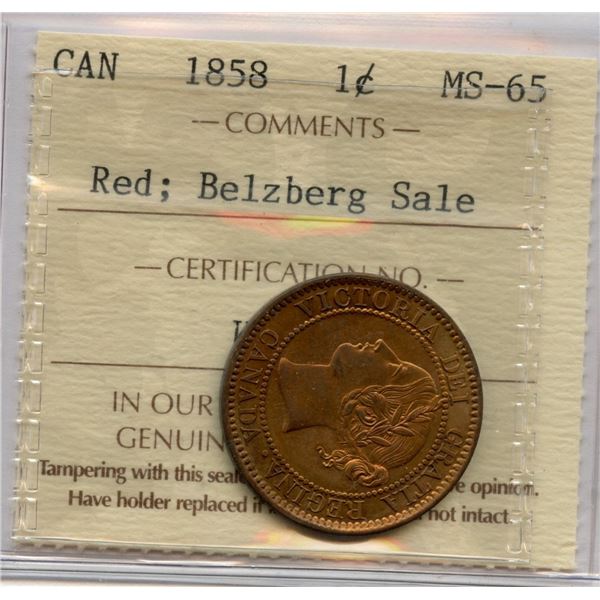1858 One Cent