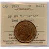 Image 1 : 1859 One Cent - Double Punched Narrow 9