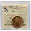 Image 1 : 1887 One Cent - 7/7 Variety