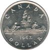 Image 2 : 1947 Silver Dollar - Maple Leaf, Double HP