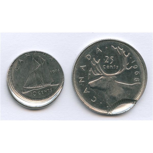 Canadian 10c and 25c  ERROR lot
