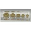 Image 2 : Gold Maple Leaf Uniface Lucite Replica Set from the Royal Canadian Mint