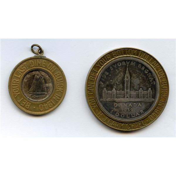 Encased Canadian Coins - Lot of 2