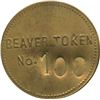 Image 2 : Hudson's Bay Company - Beaver Preserve Token in Brass Number 108.