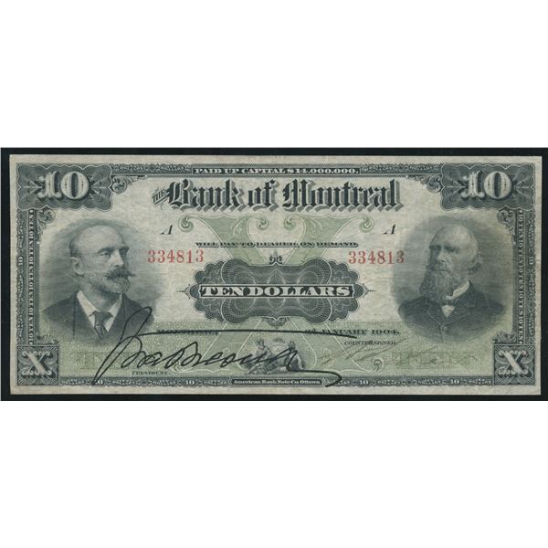 Bank of Montreal $10, 1904