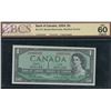 Image 1 : Bank of Canada $1, 1954 - 2 Digit Radar