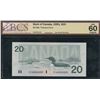 Image 1 : Bank of Canada $20, 1991 - Low Serial Number