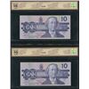 Image 2 : Bank of Canada $10, 1989 - Low Serial Number Replacements