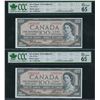 Image 1 : Bank of Canada $100, 1954 - Lot of 2 Consecutives