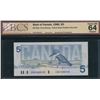 Image 1 : Bank of Canada $5, 1986