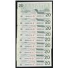Image 1 : Bank of Canada $20, 1991 - 9 Consecutives