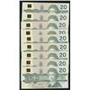 Image 2 : Bank of Canada $20, 1991 - 9 Consecutives