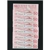 Image 1 : Bank of Canada $50, 1988 - Lot of 7 Consecutive