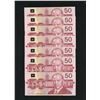 Image 2 : Bank of Canada $50, 1988 - Lot of 7 Consecutive