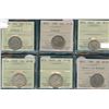 Image 1 : Newfoundland ICCS Graded Collection of 6 Coins