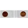 Image 2 : 1946 & 1947 One Cents - ICCS Graded Lot of 2