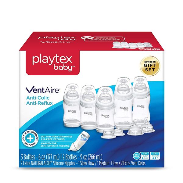 NEW PLAYTEX BABY ANTI COLLIC NEWBORN 5 BOTTLE GIFT