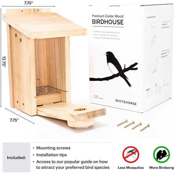 NEW PREMIUM CEDAR WOOD BIRDHOUSE