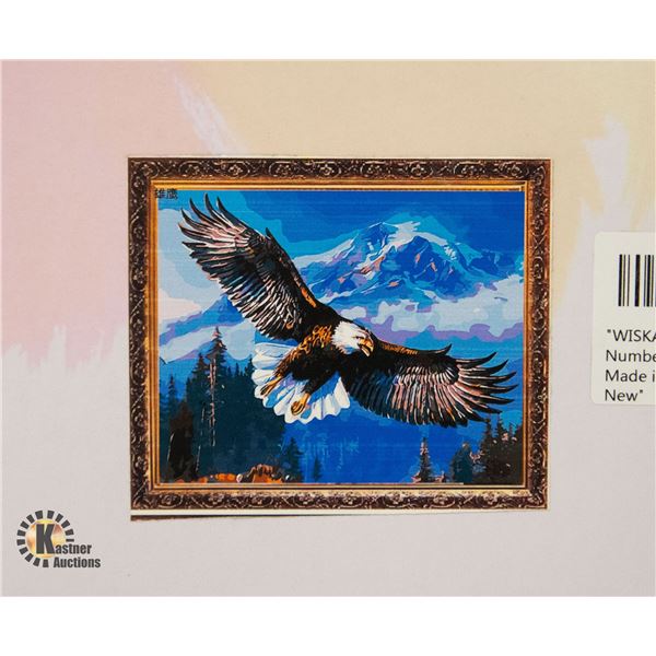 NEW PAINT BY NUMBERS - FLYING EAGLE WITH TREES AND