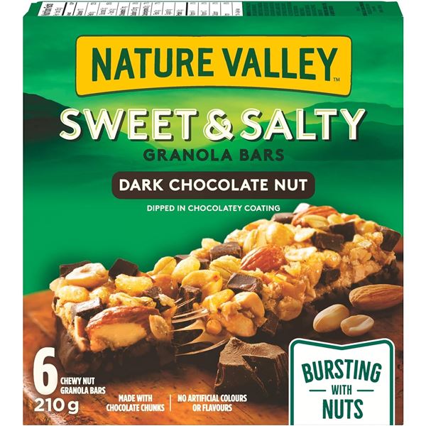 NEW 4 BOXES OF NATURE VALLEY SWEET & SALTY DARK