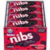 Image 1 : NEW CASE OF BLACK NIBS TWIZZLERS - 24 PACKS OF 75G
