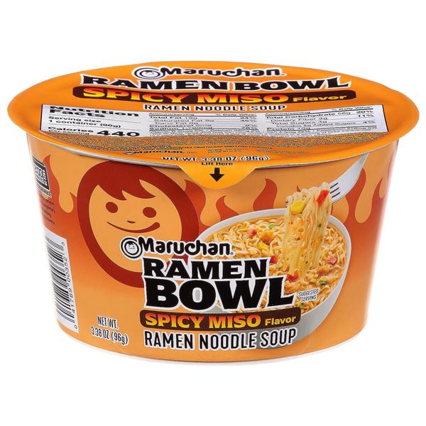 NEW BOX WITH 6 BOWLS OF MARUCHAN HOT AND SPICY