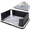 Image 1 : NEW KUNFORT 2 IN 1 DOG LITTER BOX, BLACK/WHITE