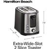 Image 2 : NEW HAMILTON BEACH 2 SLICE EXTRA WIDE SLOT TOASTER