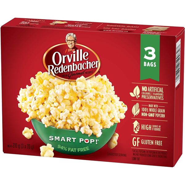 NEW 3 BOXES OF ORVILLE REDENBACHER SMART POP