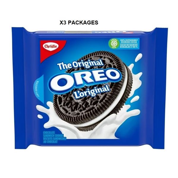 NEW 3 PACKS OF OREO ORIGINAL COOKIE SANDWICH