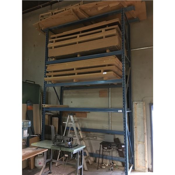 *LD* ONE SECTION OF BLUE PALLET RACKING-APPROX. 9 1/2FT ACROSS X 16FT ...