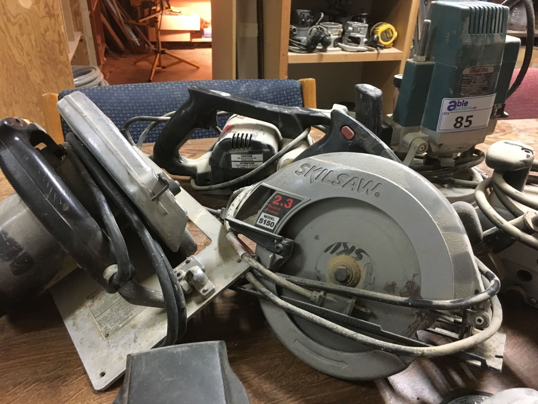 GROUP OF 8 ASSORTED POWER TOOLS-ROUTER/SANDERS/GRINDERS/SKILL SAWS ...