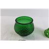 Image 2 : (4) Green Glassware Pieces