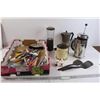 Image 1 : Coffee Perk, Assorted Utensils and Kitchen Supplies