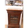 Image 1 : *Wooden Wine Cabinet with Cracked Marble Top - 26" x 17" x 39" Tall