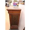 Image 5 : *Wooden Wine Cabinet with Cracked Marble Top - 26" x 17" x 39" Tall