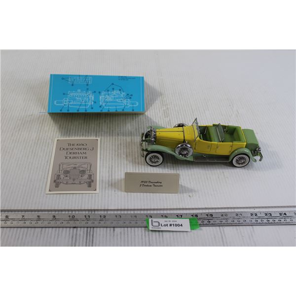 1930 Duesenberg J. Derham Tourster Die Cast