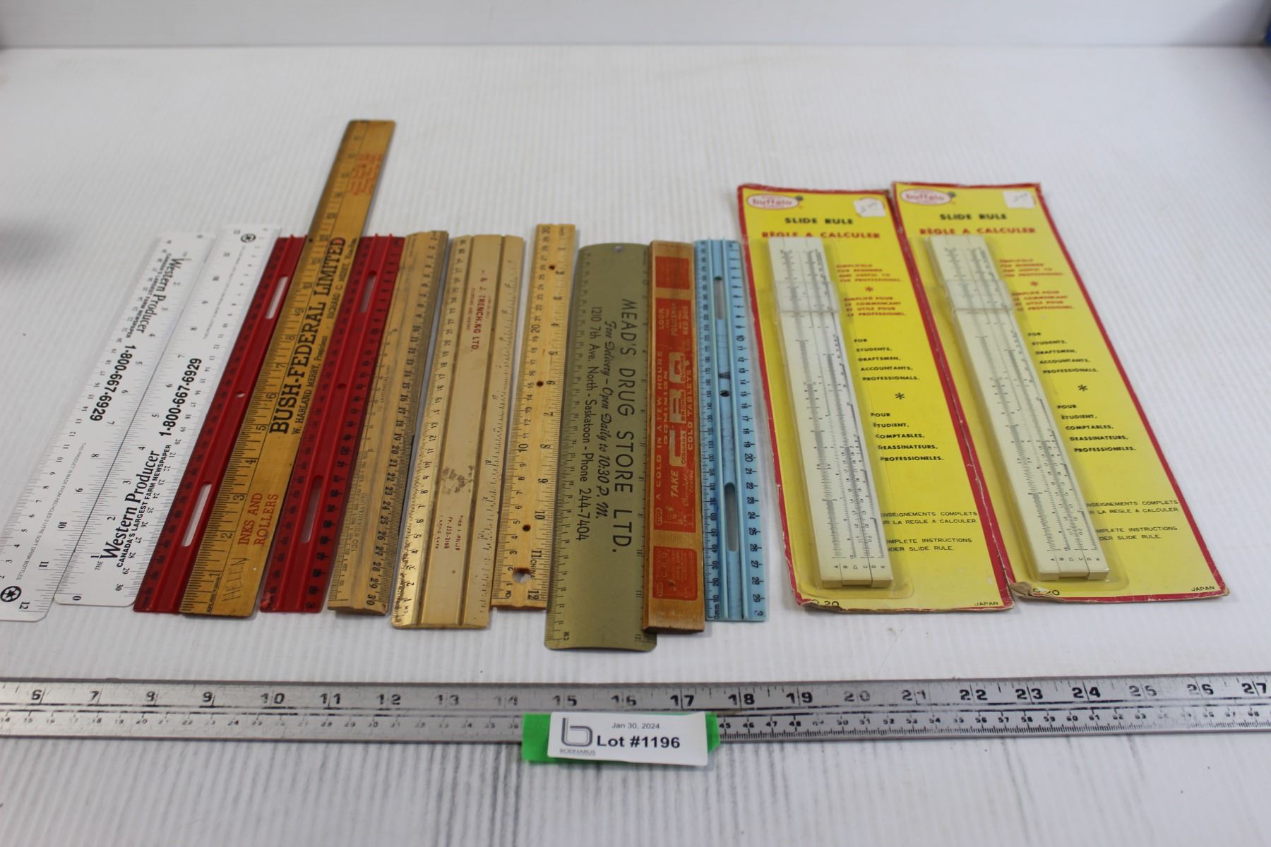 (13) Assorted Rulers - Bodnarus Auctioneering