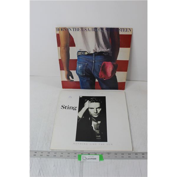 (2) Vintage Vinyl Records - Bruce Springsteen, Sting