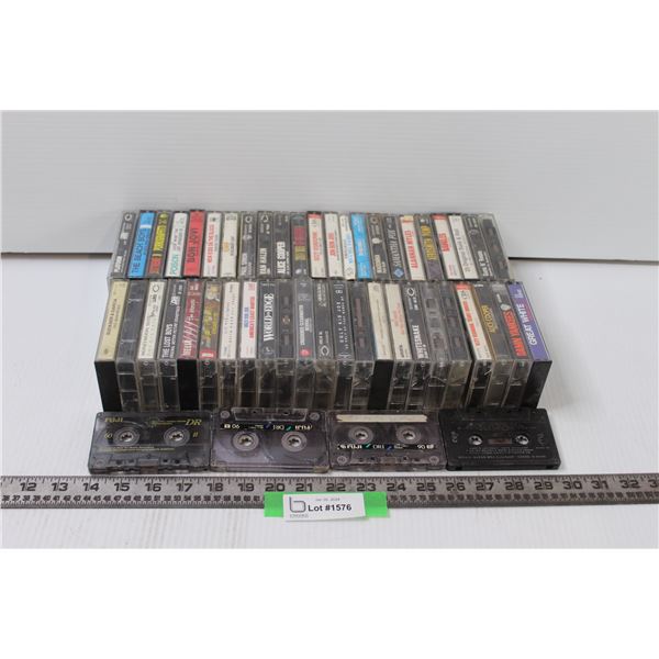 40+ Cassette Tapes: Alice Cooper, Bon Jovi, Beach Boys, Aerosmith, Iron Maiden, Misc.