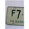 Image 2 : Saskatchewan 1974 License Plate