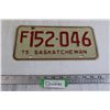 Image 1 : Saskatchewan 1975 License Plate