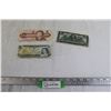 Image 1 : (2) Canadian $1 Bills - 1937 (Ripped), 1973; $2 Bill - 1986