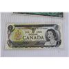 Image 3 : (2) Canadian $1 Bills - 1954, 1973